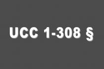 UCC 1-308 §